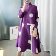 NOVA Quality※Miyake Folded Ladies Windbreaker Jacket※ autumn single-breasted stand collar lightly co