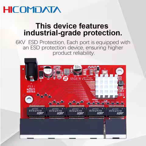 5-Port Gigabit Network Switch PCBA Board Network Hub with Monitoring Port Network Port Expander PCBA