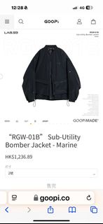 Goopimade “RGW-01B” Sub-Utility Bomber Jacket - Marine