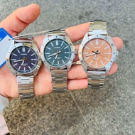 ปลีก-ส่ง CASIO นาฬิกาข้อมือผู้ชายรุ่นใหม่ล่าสุด MTP-B155D-2E น้ำเงิน MTP-B155D-3E.เขียว MTP-B155