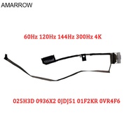 Laptop LCD/LVD Screen Cable for DELL G3 3590 3500 G5 5500 SE 5505 60Hz 120Hz 144Hz 300Hz 4K 025H3D 0