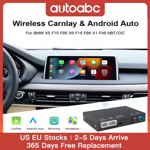 AUTOABC Wireless CarPlay for BMW X5 F15 F85 X6 F16 F86 X1 F48 2010-2017 NBT/CIC with Mirror Link Air
