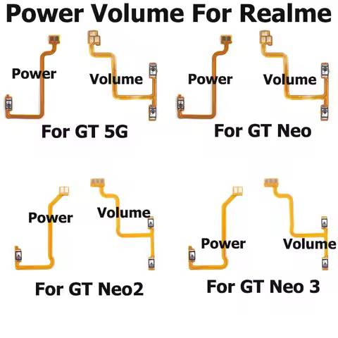 New For Realme GT Neo 2 3 Neo2 5G Power On Off Volume Camera Key Button Switch Flex Cable