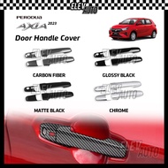 Perodua Axia 2023 - 2026 Door Handle Cover Chrome Carbon Glossy Matte Black Bowl Gearup Gear Up Acce