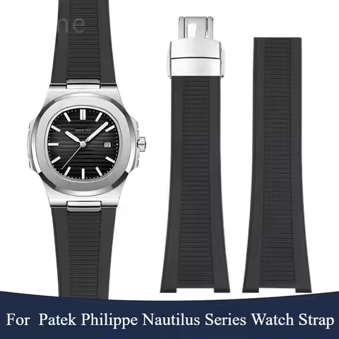 For Patek Philippe Nautilus Sport Elegant Series 5711/1A/5712R Concave Interface Silicone Watch Stra