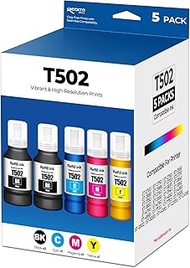 502 Ink Refill Bottles ET-2850 ET-3850 ET-15000 ET-4850 Replacement for Epson 502 Ink Compatible for