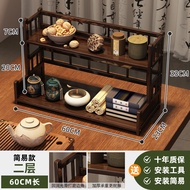 Desktop Bogu Rack Tea Cup Rack Small Table Tea Set Rack Purple Clay Pot Rack Chinese Teapot Storage 