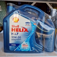 น้ำมันเครื่องดีเซล กึ่งสังเคราะห์ Shell เชลล์ เฮลิกส์ HX7 10W-30 ( 1 แกลลอน ขนาด 6+1 ลิตร) Shell HEL