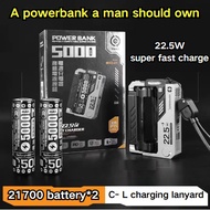 New powerbank  Creative Mecha-style Portable Charger with Detachable 5000mAh Battery*2
