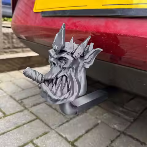 funny Trailer Hitch Heavy Duty 3D Printed Funny Hook Orcs Shaped Trailer Tow Hitch Receiver universa