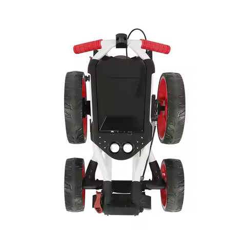 NEW Design Golf Push Cart Golf Trolley with Umbrella Holder Portable Moving Foldable 4 Wheel Golf Tr