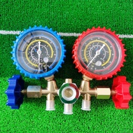 6 BULAN WARRANTY ( R12 404 R134a R22 R134 R32 R410 ) Manifold Gauge SET GAS METER AIR COND AC Rumah 