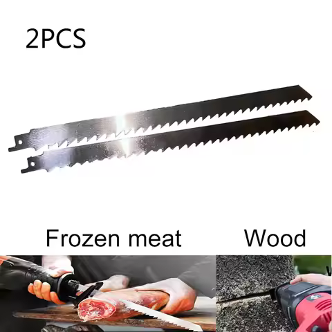 2pc S1211K 300mm Reciprocating Saw Blades Stainless Steel Wood Pruning Saw Blade For Plastic Pipe Me