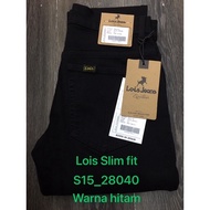 Jeans ( Lois) 100% Original Slim fit S15_28040_Warna hitam 👉free Holder👍