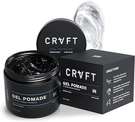 CRVFT Gel Pomade 4oz | High Shine/Medium Hold | Water Based/Water Soluble | Ideal For Short/Medium T