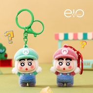 GANTUNGAN Shinchan Cartoon Character Bag Charm Keychain Mario Cosplay Costume
