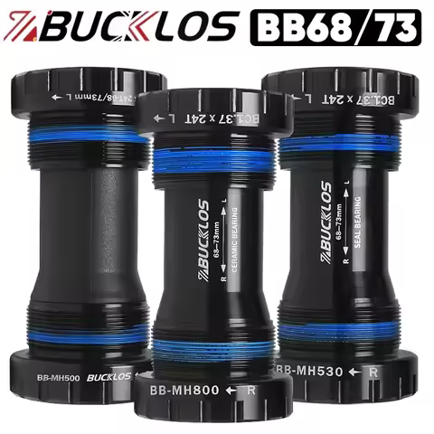 BUCKLOS BB68/73 Bottom Bracket Aluminum Alloy BSA Threaded Bicycle Bottom Bracket 24mm Road Mountain