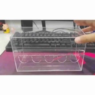 2-tier Acrylic food tray automatically supplies food for pet birds, chickens, and chicks