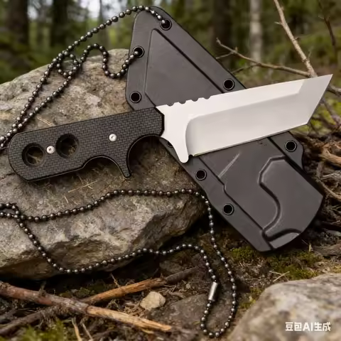 Mini Tac Tanto Blade Durable Straight Knife Utility Knife Box Cutter Camping EDC Tool Outdoor Surviv