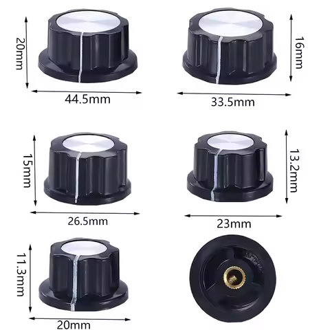 2pcs Potentiometer Knob Kit for Hole 6mm Dia MF-A01 MF-A02 MF-A03 MF-A04 MF-A05 Rotary Switch Knobs 