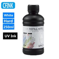 250ML/Bottle UV Hard ink CMYK White LED UV Ink For Epson DX5 DX7 XP600 TX800 Printhead I3200 I1600 R