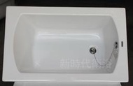 [新時代衛浴] 105/110/120cm小尺寸浴缸，台製訂貨生產，壓克力材質，造型簡約時尚RF219
