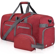 Felipe Varela Duffle Bag with Shoes Compartment and Adjustable Strap,Foldable Travel Duffel Bags for