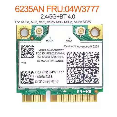 6235AN Centrino Advanced-N 6235 bluetooth-compatible 4.0 wireless card for Lenovo M73z M83 M92 M92p 