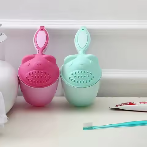 Baby Bath Caps Toddler Shampoo Cup Children Bathing Bailer Kids Shower Spoons Child Washing Hair Cup