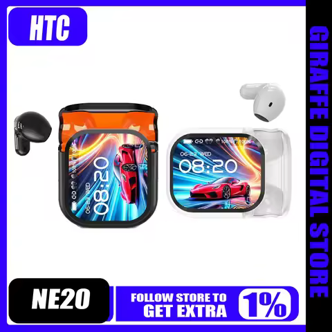 HTC NE20 Earphones Bluetooth V6.0 TWS Sports Wireless Headphones AI Translator Earbuds In-Ear Noise 