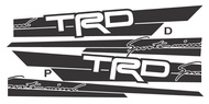 Toyota WIGO TRD Sportsmind Linear Decal Design Matte black Color Cut Out Vinyl Sticker