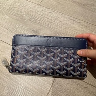 全新 Goyard Matignon GM 皮夾 海軍藍