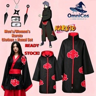 Anime Naruto Akatsuki Cosplay Costume Men Women Akatsuki Dress Uchiha Sasuke Itachi costume Hallowee