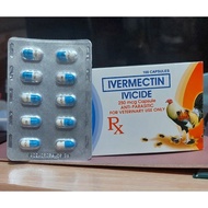 Ivermectin Capsule ivicide for Dogs & Gamefowl(10capsule)