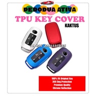 Perodua ATIVA 2021 Car Key Cover KAKTUS Chrome Reflection Car Key Cover