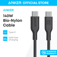 【PD 140W】Anker 543 USB-C to USB-C Cable (Bio-Braided) USB 2.0 Type C Charging Cable for  iPhone 15 p