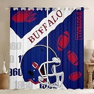 Feelyou Football Blackout Curtains 30%-50% Buffalo Darkening Drapes for Bedroom Living Room Decor Fo
