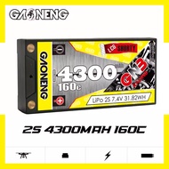 GNB43002S160i || Gaoneng GNB 2S 7.4V 4300mAh 160C LCG Shorty 5mm Bullet Hard Case LiPo Battery (ROAR