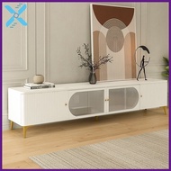 TV Cabinet European Floor White TV Cabinet Console Living Room Coffee Table Storage Cabinet (FA)