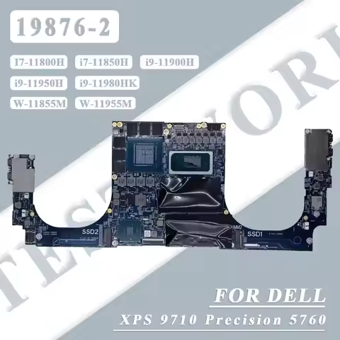 Laptop Motherboard For DELL XPS I7 9710 Precision 5760 With i7/i9-11th Gen CPU RTXA300 RTX3060 6GB M