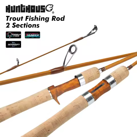 Hunthouse 1.85m UL Trout Fishing Rod 7+1 Guide Spinning Ultra Light Lure WT 0.2-0.8g Carbon Fiber 0.