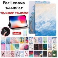For Lenovo Smart Tab M10 TB-X605F/Tab M10 TB-X505F 10.1 inch Cute Cartoon Pattern Leather +TPU Fashion Flip Stand Tablet Protective Case