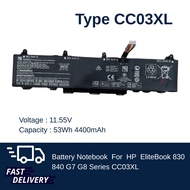 (ส่งฟรี ประกัน 1 ปี) HP แบตเตอรี่ โน๊ตบุ๊ค Battery Notebook HP EliteBook 830 840 G7 G8 Series CC03XL