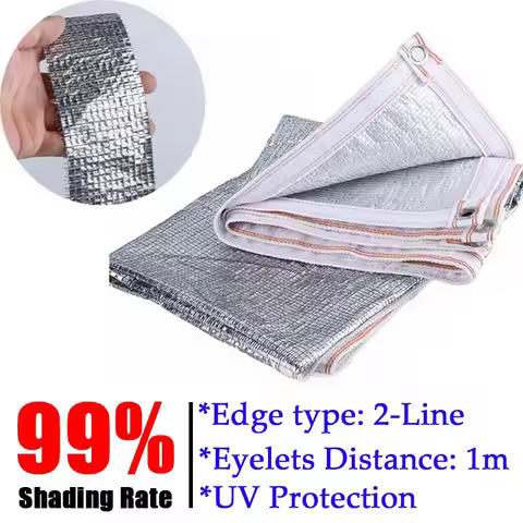 99% Shading New Sun Shade Net Aluminum Foil Sunshade Net Garden Swimming Pool Car Shed Camping Shadi