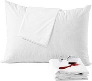 Waterproof Pillow Protector Zipper Design (2 Pack) – Bed Bug Proof Pillow Encasement 20 x 26 Inches