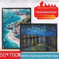 1,000 Pieces Puzzle Frame 50x70cm Puzzle Dedicated Frame Wall Hanging 50 * 75cm Sketch Frame PVC Uni