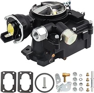 Black Marine Carburetor 2 Barrel Carb for Mercruiser Carburetor 2.5L 3.0L 4.3L 4CYL Engine Electric 