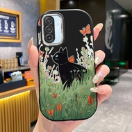Case For Samsung A17 5G M17 F17 M36 F36 Black Cat Phone Round And Fat Silicone