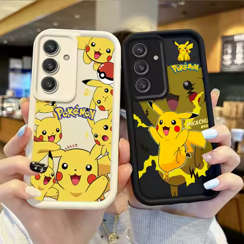 Cute P-Pokemon Pikachu Phone Case for Samsung Galaxy A35 A34 A33 A32 5G A31 A30 A24 A23 A22 A16 A12 