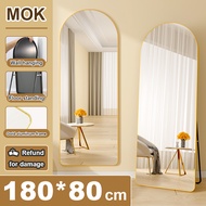 【180*80】MOK Body Mirror 180CM Mirror With Stand Floor-To-Ceiling Wall Mounting Mirror Full Body Meta